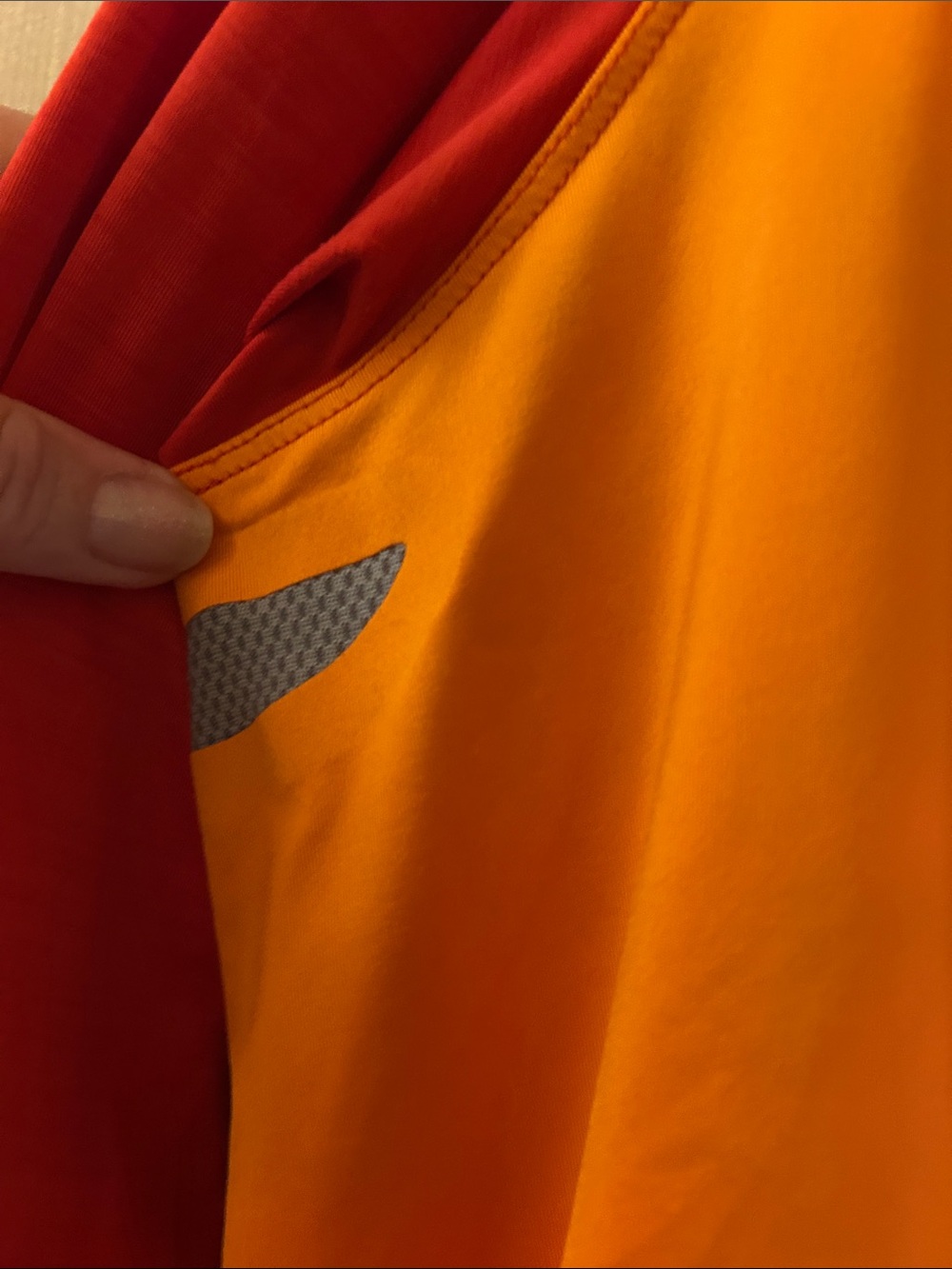 REI Red and Orange Women's Half-Zip Active Pullover - Picture 4 of 13